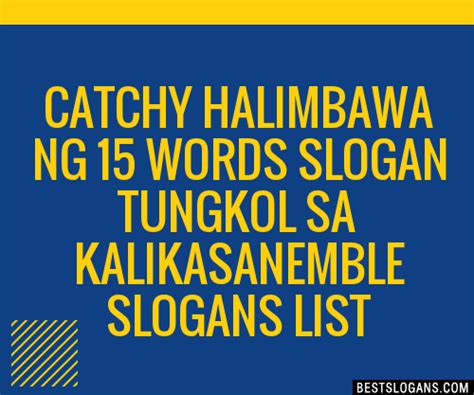 slogan tungkol sa kalikasan 15 words pdf